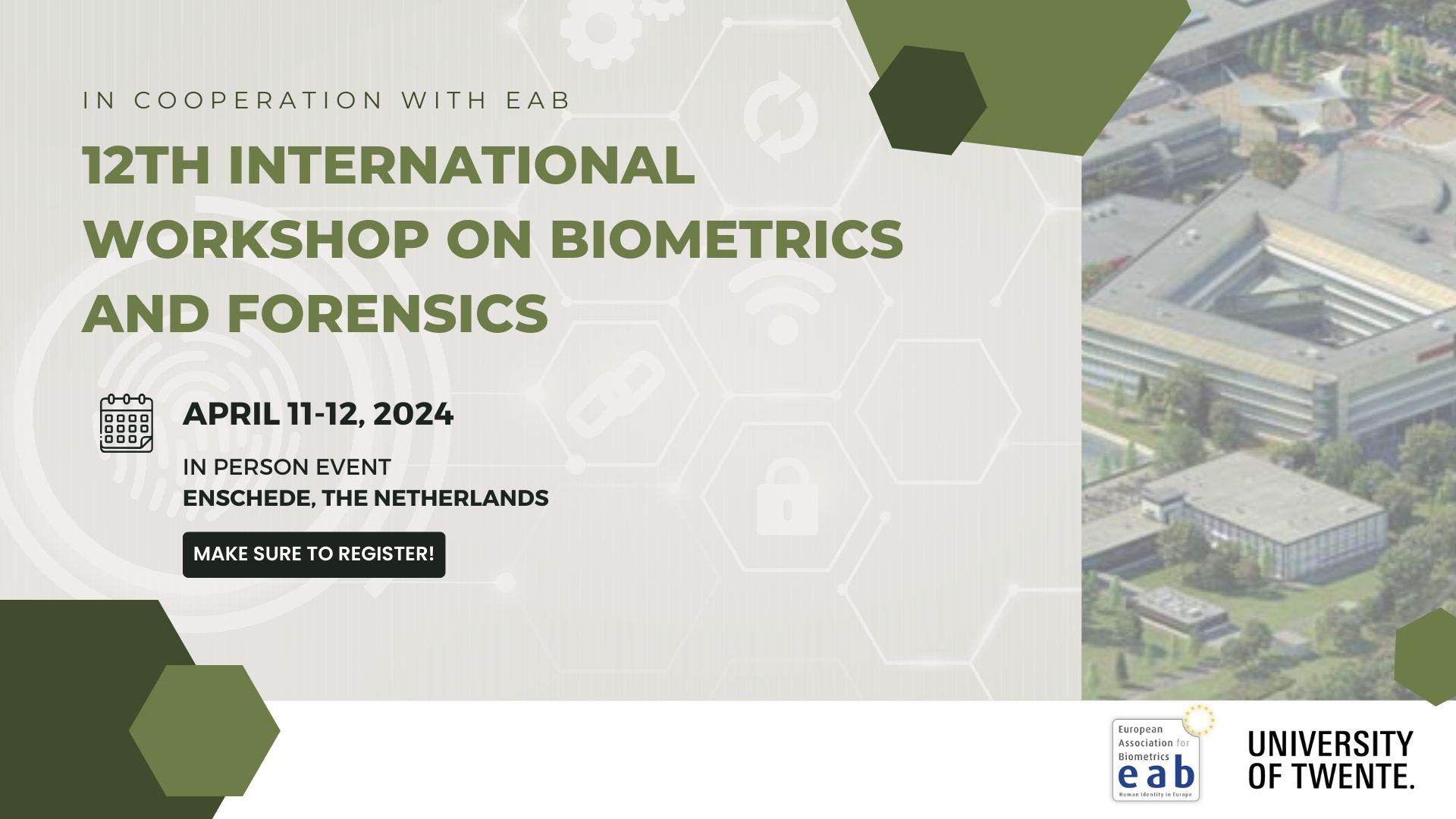 [Illustration] Banner on IWBF 2024 – 12<sup>th</sup> International Workshop on Biometrics and Forensics