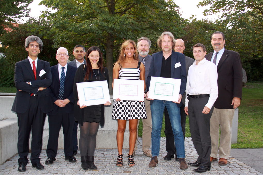 [Photo]Winners of the Awards 2015 together with the jury: (left to right): Patrizio Campisi, Mike Fairhurst, Ajay Kumar, Daria La Rocca, Marta Gomez-Barrero, Günther Schumacher, Raymond Veldhuis, Christoph Busch, Jean-Christophe Fondeur and Alexander Nouak